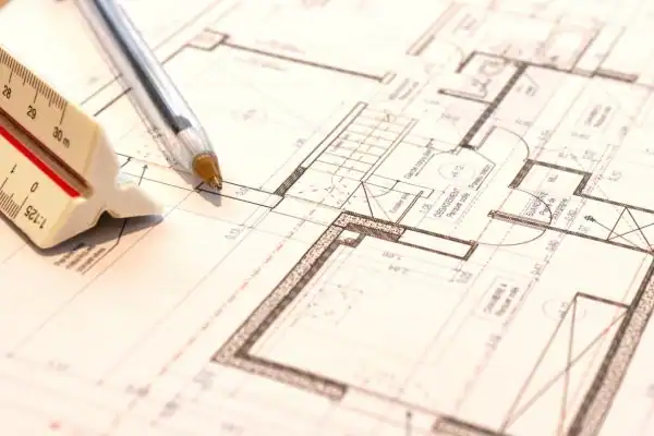 Image of architect Fleetwood drawings